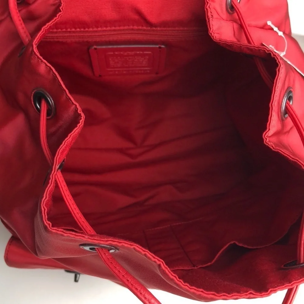 NEW Coach New York Red Nylon Backpack 58814